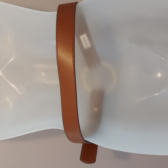 LAUREN Ralph Lauren Brown Faux Leather Belt with Goldtone Ring Detail Size 4 - Picture 6 of 15